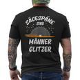 Sägespäne Sind Männer Glitzer T-Shirt mit Rückendruck