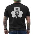 Saint Patrick's Day One Lucky Dad Mens Back Print T-shirt