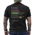 Sam Noun Greatest Handsome Good Hearted Man Men's T-shirt Back Print