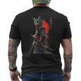 Samurai Cat Vintage Japanese Japan Men's T-shirt Back Print