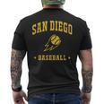 San Diego Baseball Vintage Gameday Retro Baseball Lover Men's T-shirt Back Print