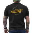 San Diego City Baseball Vintage Varsity Men's T-shirt Back Print