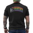 San Francisco Arched Style Text Progress Pride Pattern Men's T-shirt Back Print