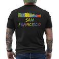 San Francisco Vintage Skyline California Men's T-shirt Back Print