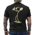 Sax Man Jazz Music Saxophone Player Cartoon Musician Men's T-shirt Back Print