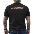 Saxon Dialect Sglatschtglei T-Shirt mit Rückendruck