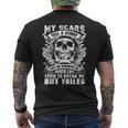 My Scars Tell A Story When Life Tired To Break Me But Failed Men's T-shirt Back Print