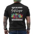 Schlagerparty Schlager Black S T-Shirt mit Rückendruck