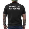 Schnitzel Mit Chips T-Shirt mit Rückendruck