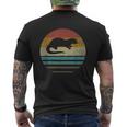 Sea Otter Retro Vintage Mens Back Print T-shirt