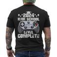 Senior Gamer 2024 High School Level Complete 2024 Grad Men's T-shirt Back Print