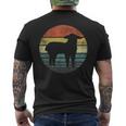 Sheep Lover Farmer Retro Vintage Farm Animals Men's T-shirt Back Print