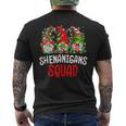 Shenanigans Squad Gnomes Lights Christmas Pajamas Matching V4 Mens Back Print T-shirt