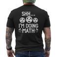 Shhh I'm Doing Math Fitness Gym Weightlifting Workout Tank Top Mens Back Print T-shirt