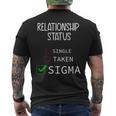 Single Taken Sigma Valentine's Day 2024 Men's T-shirt Back Print