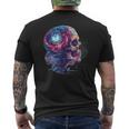 Sistema Solar En Un Cerebro Cráneo Sistema Solar Astronomía Camiseta Hombre Estampado Espalda