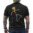 Skateboarding Stickman Skateboard Men's T-shirt Back Print