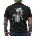 Skeleton Drinking Coffee Gay Pride Skull Lgbt Q Ally Mens Back Print T-shirt