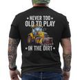 Skid Sr Loader Operator Grandpa Dad Skid Loader Men's T-shirt Back Print