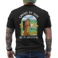 Small In Size Big In Adventure For Weasel Lovers Men's T-shirt Back Print
