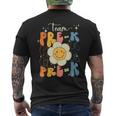 Smile Face First Day Of Team Prek Back To School Groovy Men's T-shirt Back Print
