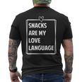 Snacks Are My Love Language Valentines Day Toddler Kid Men's T-shirt Back Print