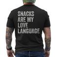Snacks Are My Love Language Valentines Day Toddler Men's T-shirt Back Print