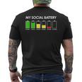 My Social Battery Low Energy Anti Social Introvert Men's T-shirt Back Print