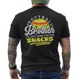 Softball Brother I'm Just Here For The Snacks Retro Men's T-shirt Back Print