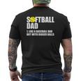 Softball Dad Definition Mens Back Print T-shirt
