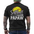 Softball Papaw Softball Player Game Day Father's Day Men's T-shirt Back Print
