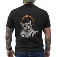 Solar Eclipse 8 April Selfie Cat 2024 Solar Eclipse Men's T-shirt Back Print