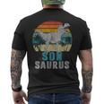 SonsaurusRex Dinosaur Son Saurus Father's Day Men's T-shirt Back Print