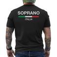 Soprano Italian Name Italy Flag Italia Family Surname Men's T-shirt Back Print