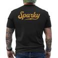 Sparky Electrician Lineman Dad Retro Vintage Novelty Men's T-shirt Back Print