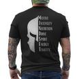 Spartan Mindset Motivational Inspirational Quote Graphic Men's T-shirt Back Print