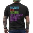 Spass Ehemann Papa Der Mann Der Fantasy-Fussball-Legende T-Shirt mit Rückendruck