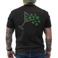 St Patrick's Day Martini Clover Bling Rhinestone Paddy's Day Men's T-shirt Back Print