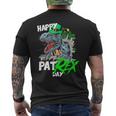 St Patricks DayRex Shirt Happy Pat Rex Day Dinosaur Mens Back Print T-shirt