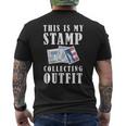 Stamp Collecting Collector Philatelist Postal Worker Mens Back Print T-shirt