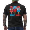 Stay Cool 4Th July Popsicle American Flag Boy Toddler Men's T-shirt Back Print