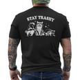 Stay Trashy Raccoon Opossum Skunk Men's T-shirt Back Print