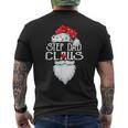Step Dad Claus Santa Christmas Matching Family Father Day Mens Back Print T-shirt