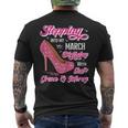 Stepping Into My March Birthday With Gods Grace & Mercy Men's T-shirt Back Print