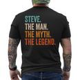 Steve The Man The Myth The Legend First Name Steve Men's T-shirt Back Print