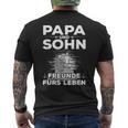 Stolzer Papa Sohn Angeln Partnerlook Boss T-Shirt mit Rückendruck