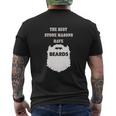 Stone Mason Beards Mustaches Block Cement Masonry Mens Back Print T-shirt