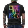 Straight Outta Pre K Last Day Of School Graduate Tie Dye Men's T-shirt Back Print