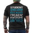 Student Services Advisor Freaking Awesome Men's T-shirt Back Print