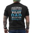 Super Cool Pilot Dad Father's Day Mens Back Print T-shirt